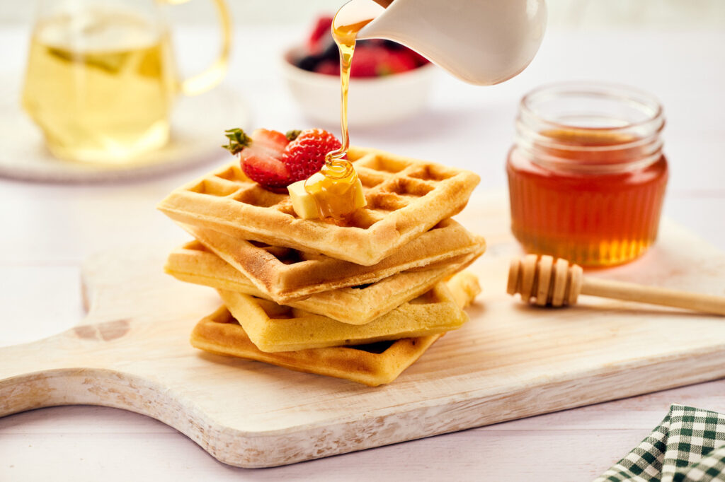Wafles con miel san luis