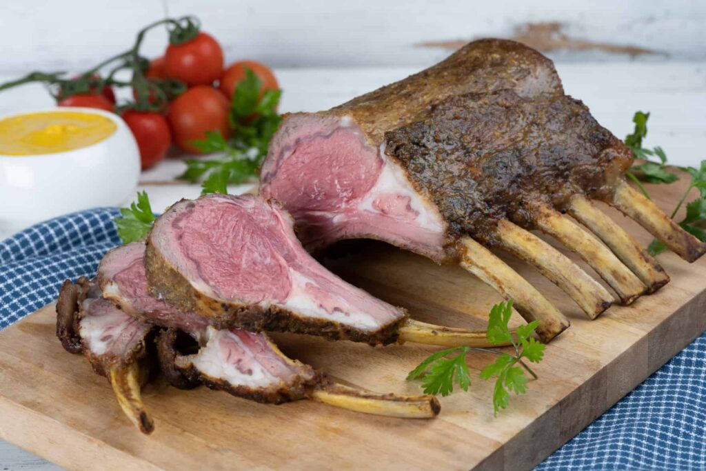 plato rack de cordero